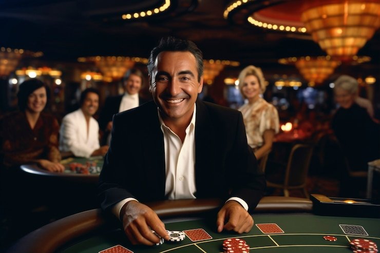 Antarmuka lobby JILI dengan pilihan meja live-dealer dan slot games